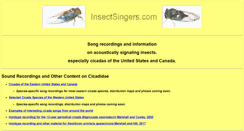 Desktop Screenshot of insectsingers.com