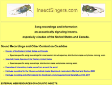 Tablet Screenshot of insectsingers.com